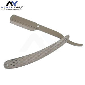 Premium Swing Lock <b>Barber</b> Razor with Genuine Stainless Steel Single <b>Blade</b> Smooth Handle Non Disposable Straight Edge Shaving Raz - Product Image 1