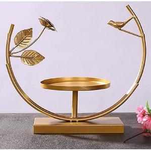 ฐานวางเค้กทรงกลมโลหะคุณภาพสูง ตกแต่งด้วยสีทอง ดีไซน์โดดเด่นไม่ซ้ำใคร - Product Image 2