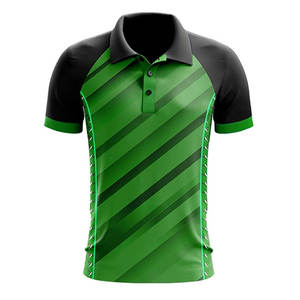 เสื้อเชิ้ตสำหรับการแสดงของผู้ชาย |   ลายพิมพ์ดิจิตอลลายเส้นสีเขียวดำ |   เสื้อผ้ากีฬาถักทอระบายอากาศและซับเหงื่อได้ดี - Product Image 3