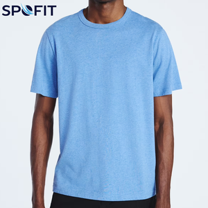 Nouveaux t-shirts pour hommes, style tendance, couleur unie, t-shirt en coton mélangé imprimé sur mesure pour garçons, coupe ample, vêtements décontractés - Product Image 2