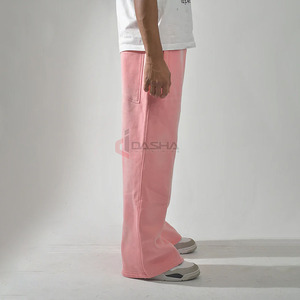 <b>Mens</b> 100% Cotton Regular Fit <b>Sweatpants</b> Straight Leg Drawstring <b>Joggers</b> Winter Breathable Casual Pants OEM <b>Wholesale</b> - Product Image 4