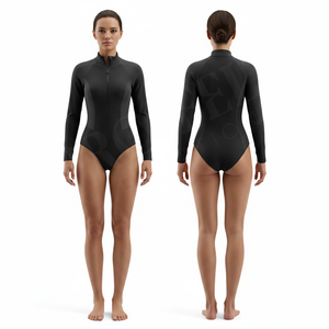 Bikini Wear Trendy Vacation Summer Long Sleeve Rash Guard Swimsuit Custom Size One‑Piece UV Protection Surf Swimwear Bikini suit - Product Image 3