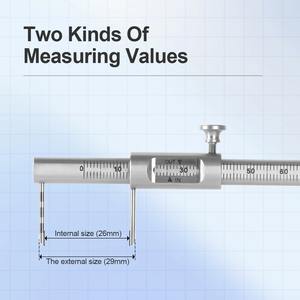 Calibrador deslizante dental de ortodoncia de 0-80 mm, herramienta de odontología con doble escala redonda para medir implantes dentales - Product Image 3