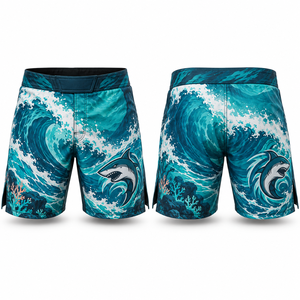 Grappling MMA <b>Shorts</b> Reseller Custom Logo Breathable Construction Customization Team Uniform Textile <b>Tailored</b> Jiu Jitsu Flexible - Product Image 4