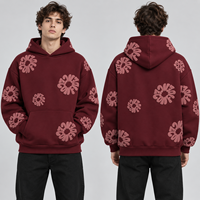 Sweat à capuche polaire noir uni pour l'hiver, gris, OEM, manches longues, style pull, coupe décontractée, design avant et arrière, mode streetwear