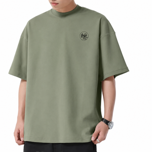 Premium 280 GSM Heavyweight 100% Combed Cotton T Shirt Custom Logo OEM ODM Manufacturer Blank New Arrival Men <b>Tee</b> - Product Image 2