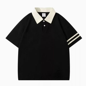 Chemises décontractées unisexes en coton tricoté anti-plis et écologique pour l'été, avec logo brodé et design personnalisé - Product Image 2