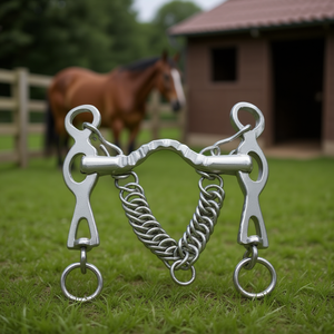 Bocado de Caballo Portugués de Acero Inoxidable, Bocado de Equitación Duradero, Equipo Ecuestre - Product Image 3