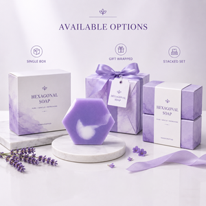 Jabón de Leche de Cabra Herbal Transparente en Forma de Hexágono Personalizado, Juego de Regalo al por Mayor, Jabones Artesanales de Tamaño Regular para Hoteles - Product Image 6
