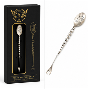 Ensemble de service à salade avec manche en laiton plaqué or, prix de gros, collection de couverts de luxe pour hôtels, coffret cadeau - Product Image 6