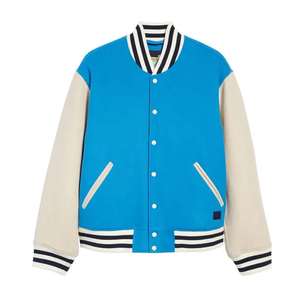 Chaqueta de Béisbol para Hombre, Diseño Moderno, Color Vino, Corte Ajustado, Estilo Universitario, Venta al Por Mayor, Novedad 2025 - Product Image 1