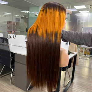 Perruque lisse, ombrée, couleur foncée, extensions de cheveux, prix de gros de haute qualité, cheveux humains vietnamiens - Product Image 3