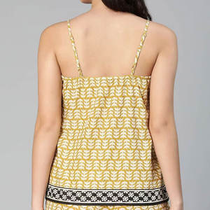 Conjunto de Shorts sin Mangas para Mujer, Moderno, Sólido, 100% Algodón, Ecológico, para Uso Diario - Product Image 4