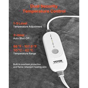 Robe à capuche portable pour femme, châle chauffant électrique avec 5 niveaux de chauffage et arrêt automatique après 3h, couverture-manteau - Product Image 3