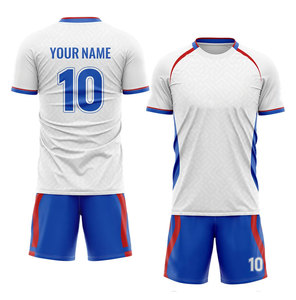 Customizable Navy Blue <b>Soccer</b> Jersey Set Gold Geometric Print 100% Polyester Men's Short Sleeve Uniform Breathable All Seasons - Product Image 2