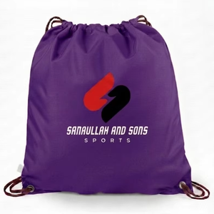 Custom Print <b>Drawstring</b> <b>Backpack</b> Lightweight Waterproof Polyester Gym Sports Bag Reusable Daily Use - Product Image 1