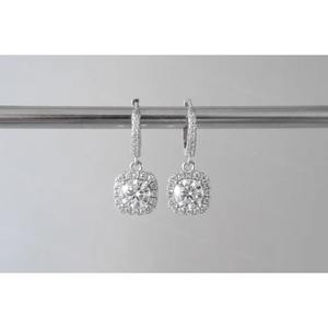 Pendientes de Diamantes de Moissanita con Corte Redondo, Elegantes, en Plata 925, para Uso Diario y Regalos, Disponibles en Grandes Cantidades - Product Image 3