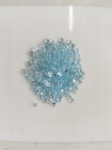 Topaze bleue naturelle 3 mm, taille carrée, pierres précieuses en vrac pour la fabrication de bijoux - Product Image 2