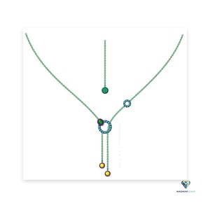 Collier en or rose avec diamant de laboratoire rond en forme de Y, 0,46 ct, en or massif 14 carats - Product Image 5