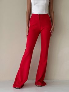Women's Purple Linen Cargo Pants High Waist Elastic Loose Fit Ankle Length Solid Color Casual Summer Style - Product Image 1