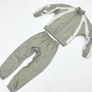 New Arrivals Custom Logo Grey And White Men's Nylon <b>Wind</b> <b>Breaker</b> Shorts Sets For Vintage High Outdoor Men Set Streetwear Jackets - Product Image 1