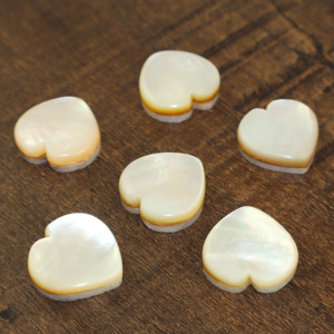 White Mother Of Pearl Gemstone <b>Heart</b> <b>Shape</b> Cabochon Loose Stone Free Size Jewellery Making Supply Wholesale Bulk Manufacturer - Product Image 3