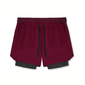 2026 New Design Double-<b>layer</b> Sports Shorts with Drawstring for Summer Fitness Training and Fashionable Sports Shorts - Product Image 2