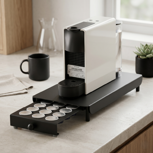 Minimalist Coffee Pod <b>Storage</b> Rack with Drawer for Kitchen Use Standing Type <b>Plastic</b> Material Detachable Design - Product Image 2