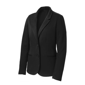 Blazer Bordado de la Hermandad Zeta Black para Mujer, Blazer Unisex de Algodón Twill Premium con un Solo Botón, Ropa Formal Griega - Product Image 1