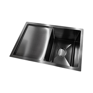 Fregadero de Cocina Moderno de Acero Inoxidable 304, Negro Cepillado, de una Sola Tina, Hecho a Mano en Australia, Resistente a los Arañazos - Product Image 2