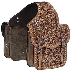 Sac de selle vintage en cuir véritable, qualité supérieure, fait main, pliable, pour l'équitation, multifonctionnel - Product Image 1