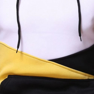 Sudadera con capucha para hombre, corte ajustado, con bloques de color, con bolsillo, manga regular, tejida, informal, para otoño, servicio OEM. - Product Image 5