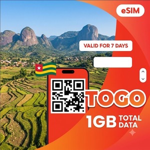 Tarjeta eSIM de Togo de 1 GB por 7 Días – Internet de Viaje 4G de Alta Velocidad con Activación Instantánea por Código QR y Entrega Rápida de Correo Electrónico - Product Image 1