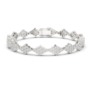 10k White <b>Gold</b> Diamond Bracelet Round Cut 5.76ct Natural Diamonds Luxury Fine Jewelry Wholesale Wedding Gift Women - Product Image 1