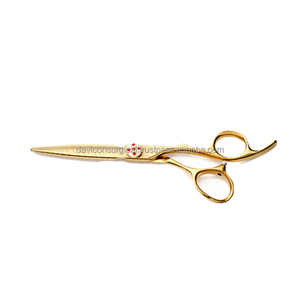 DAVICON-Tijeras de barbero pulidas y afiladas, tornillo ajustable, tijeras profesionales de salón de acero inoxidable - Product Image 1