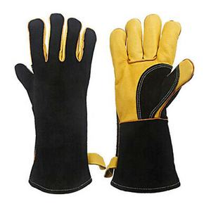 Gants de sécurité résistants à la chaleur extrême Gants de travail à la main résistants aux coupures en cuir double épaisseur haute résistance - Product Image 1
