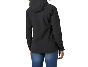 Women Black <b>Soft</b> <b>Shell</b> <b>Jacket</b> <b>Hooded</b> Zipper Closure Wind Resistant Regular Fit All Seasons Outdoor Wear Premium quality - Product Image 1