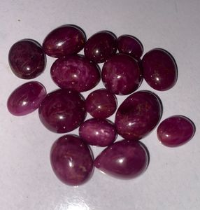 พลอยทับทิมธรรมชาติแบบคาโบชอง รูปทรงผสม ขัดเงา สีแดง สำหรับทำเครื่องประดับ ขายส่ง - Product Image 3