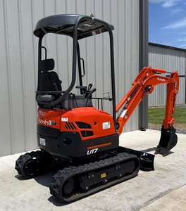 Miniexcavadora KUBOTA U17 de 16.1 HP, Diésel, con ROPS Abierto, 2 Cucharones Adicionales, Aprobación EPA y CE, Hidráulica Auxiliar - Product Image 5