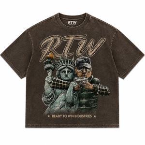 T-shirt à manches courtes pour homme RTW, col rond, imprimé, style streetwear, jersey de coton, coupe classique - Product Image 1