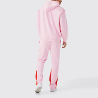 Ensemble de survêtement deux pièces en molleton bouclette 100 % coton, personnalisé OEM, avec sweat à capuche et pantalon évasé, coupe-vent, avec patch, pour l'hiver