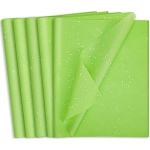 Carta Velina Glitterata Verde Chiaro 20 x 14 Pollici, 135 Fogli per Confezioni Regalo, Arte, Fai da Te, Artigianato per Compleanni, Festività e Altre Celebrazioni - Product Image 2