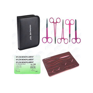 Medic Instruments Customizable Durable Surgical Suture Training <b>Kit</b> Reusable Silicone Pad with Complete <b>Suturing</b> Tools - Product Image 1