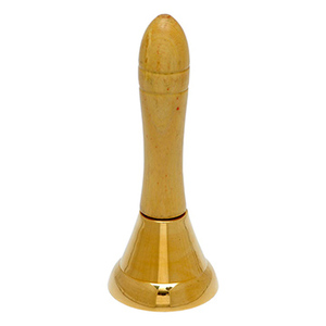 ระฆังทองเหลืองพร้อมด้ามไม้ | โบสถ์มือถือและกระดิ่งบริการ-ส่งออกวีคู่ - Product Image 1