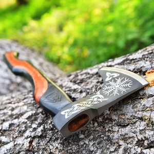 Hacha Vikinga de Diseño Industrial Hecha a Mano, con Logotipo Personalizado, de Acero con Alto Contenido de Carbono, Herramienta de Alta Calidad, Superventas - Product Image 5