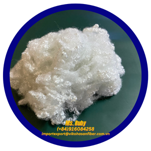 En venta: Fibra hueca conjugada reciclada blanca 7D HC de Vikohasan GRS para relleno de juguetes, almohadas, edredones, cojines y sofás. - Product Image 3