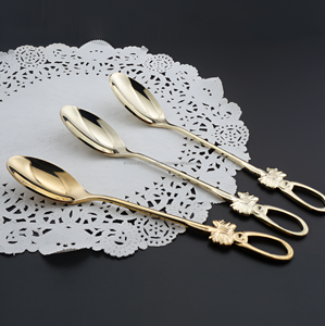 Ensemble cuillère et fourchette à poignée en métal papillon élégant Cuillère à dessert Fourchette à fruits - Product Image 3