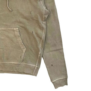 Vente en gros de sweats à capuche décontractés style streetwear, épais, effet usé, coupe classique, respirants, avec logo avant, pour l'hiver, en mélange polyester/coton - Product Image 5
