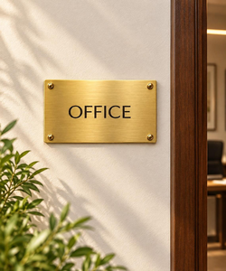 Custom Brass Nameplate Personalized Door <b>Plaque</b> <b>Engraved</b> House Sign Office Name Plate Custom Metal Address Plate Building - Product Image 1