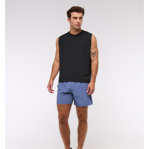 Camiseta sin mangas para hombre con logo personalizado, chaleco deportivo acanalado, top de fitness, chaleco sólido para gimnasio, ropa deportiva para correr - Product Image 5